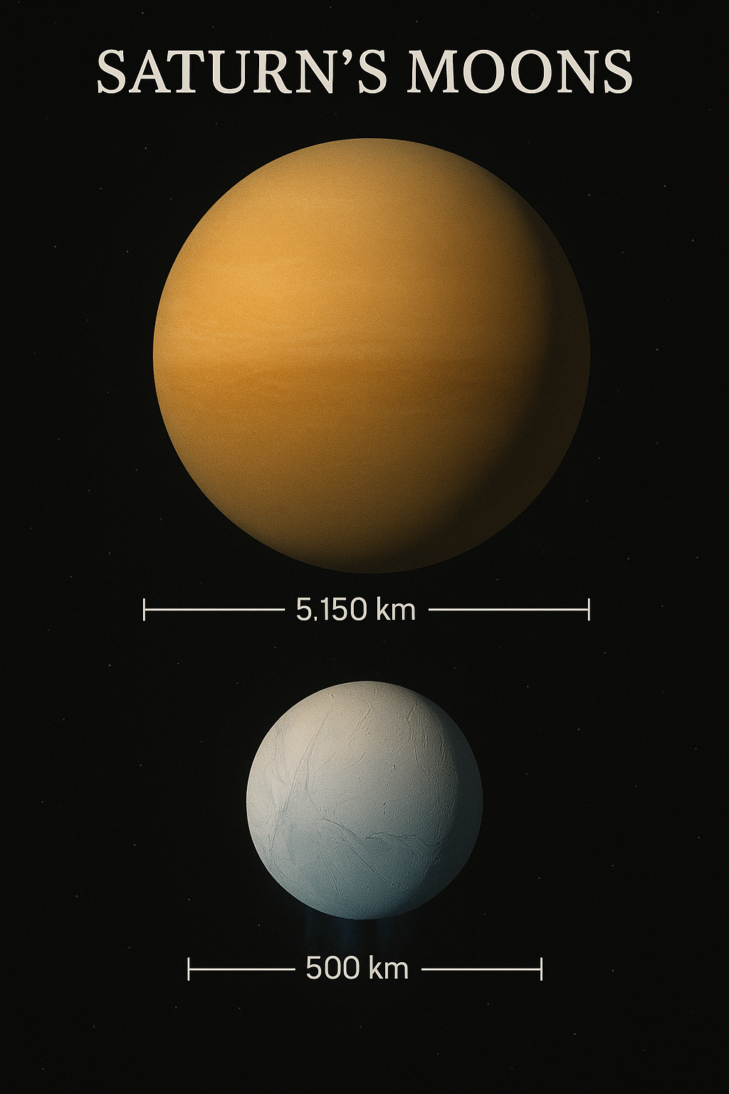 Titan and Enceladus